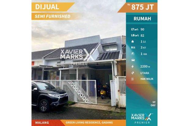 Rumah Semi Furnished di Perumahan Green Living Residence Malang 