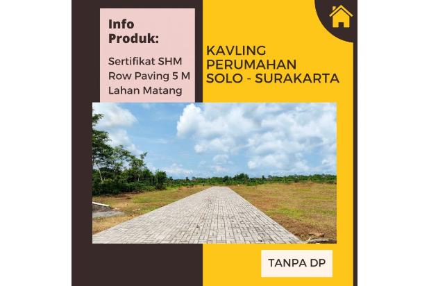 Tanah Murah Solo Kaplingan di  Mojolaban, SHM
