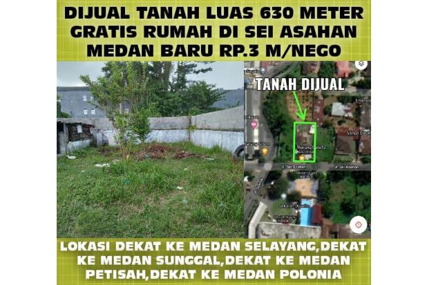 Jual tanah di sei asahan gratis rumah daerah medan baru dekat ke usu dan setia budi medan