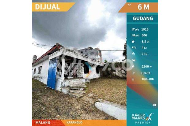 Gudang Strategis Bisa Untuk Komersial di Raya Karanglo Malang