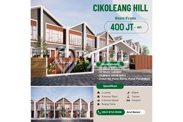 RUMAH CISAUK, RUMAH RUMPIN, RUMAH MURAH 2 LANTAI 400 JUTAAN