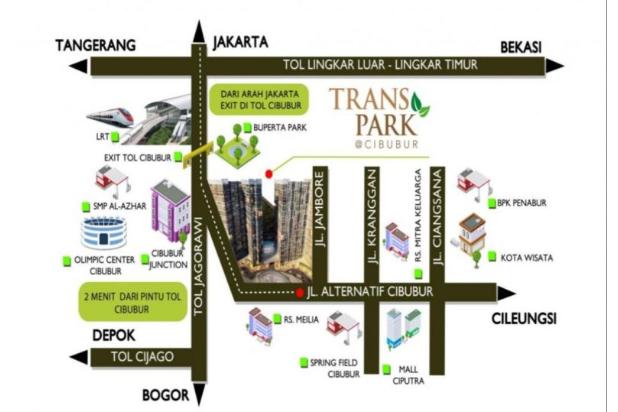 Apartemen 2BR murah Trans Park Cibubur