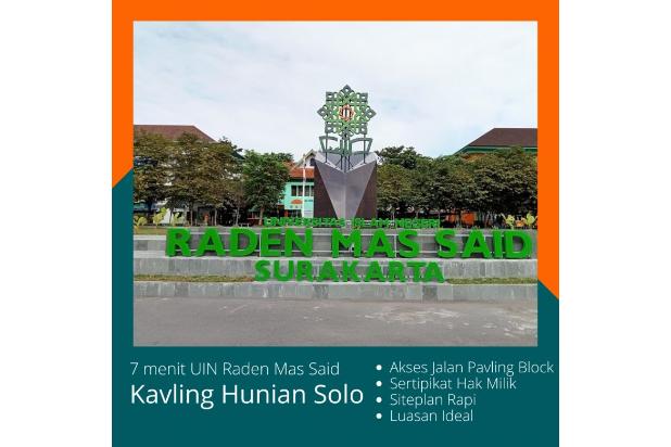 Tanah Solo Kaplingan di Kartasura , SHM