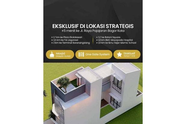 Rumah 2.5 Lt Dgn Rooftop di Baranangsiang Pajajaran