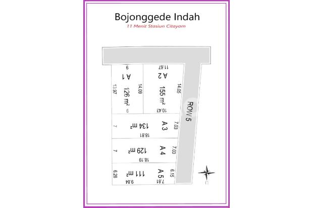 12 Menit Pasar Tradisional Bojonggede. Lahan Murah SHM.