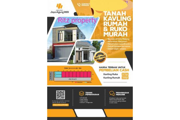 Rumah baru siap huni di perumahan Joyoagung Malang r