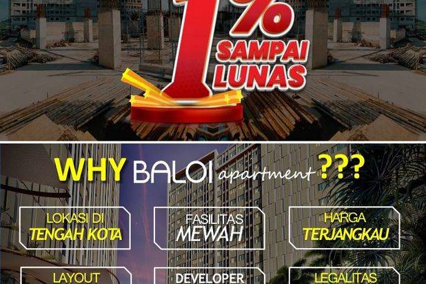 BALOI APARTEMEN CICILAN 2 JT-an!! BERADA DI PUSAT KOTA BALOI.
