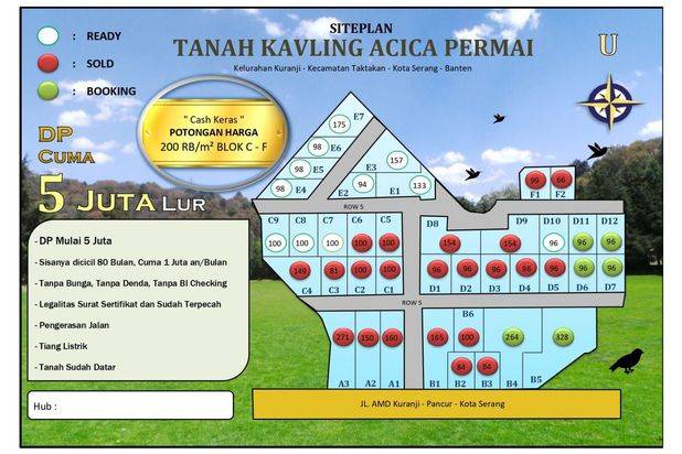 Tanah Kavling Bisa Kredit DP 5 Juta Di Kuranji Taktakan