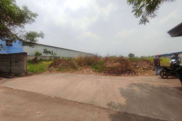Lahan di area pergudangan & pabrik industri produksi lahan bisa 2 muka container 40 feet sudah di pager
