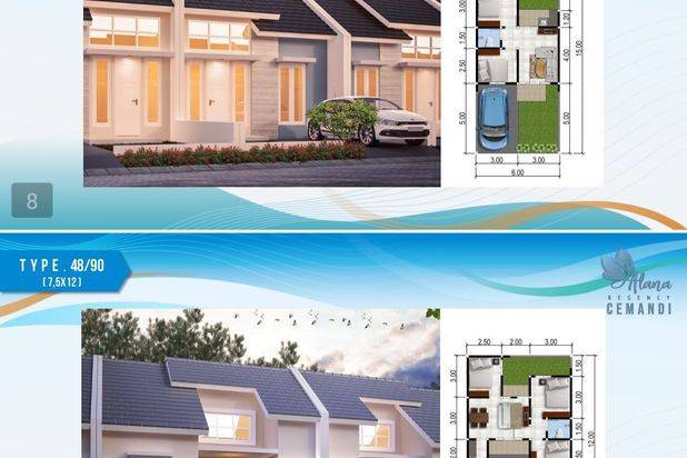 Alana Regency Cemandi, DP 0%, 500 juta, type 48, dekat MERR OERR TOL Bandara Juanda