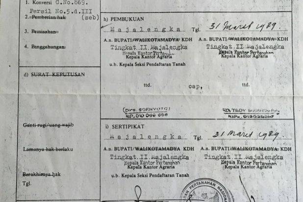 Dijual Tanah Sudah SHM Seluas 25.600 M2 di Majalengka Kota