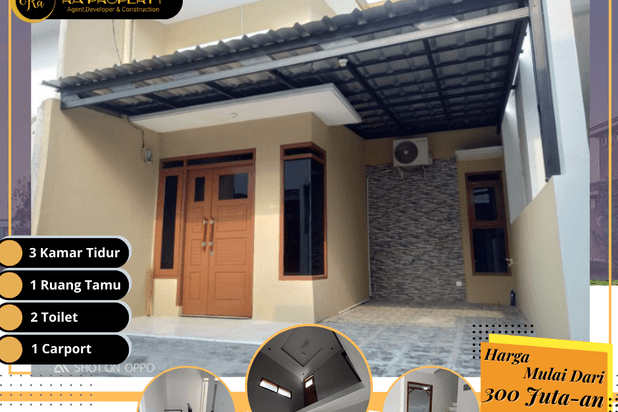 Rumah 2 Lantai 3 Kamar 300jutaan di Citayam Dekat Stasiun Citayam