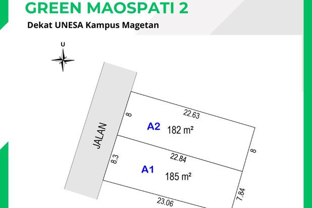 1 Menit Unesa Kampus Magetan, Tanah Murah, Maospati 