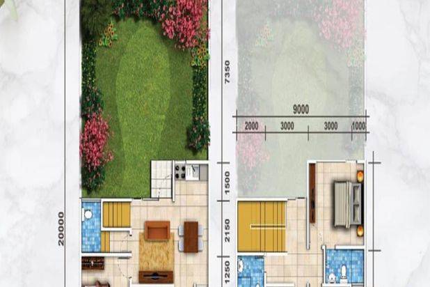 RUMAH 2 LANTAI REXPARK TERRACE STANDAR DEVELOPER TANAH LUAS