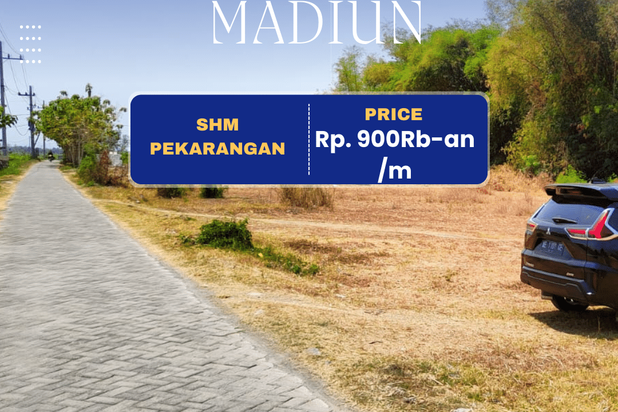 Tanah Murah 900rb an, Shmp, 20m Jalan Raya Barat Maospati
