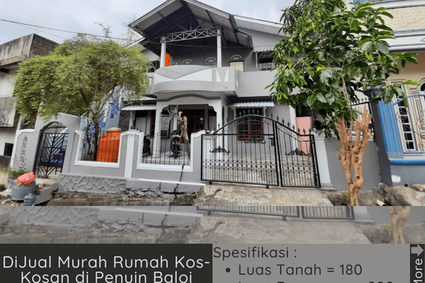 Dijual Murah Rumah Kos kosan di Penuin Baloi