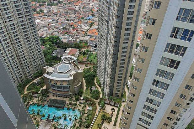 Termurah TAR Condo 135m,KT 3+1,semi dvlpr. Apartemen Taman Anggrek Residences 3 Kamar Tidur Baru Unfurnished