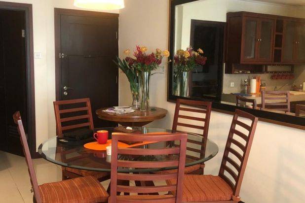 Apartemen Cosmo Mansion Thamrin City 3 Brs Huk View Teluk Jakarta Fully Furnished