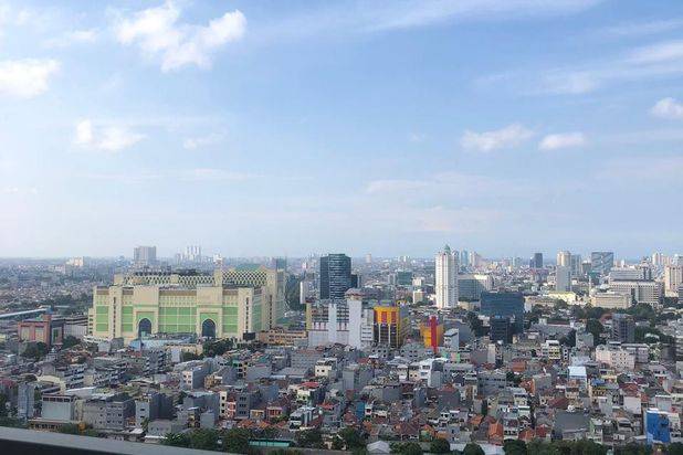 Apartemen Cosmo Mansion Thamrin City 3 Brs Huk View Teluk Jakarta Fully Furnished