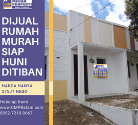 Dijual rumah di Tiban siap huni