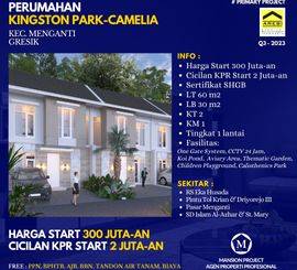 Rumah Perum Kingston Park Camelia Menganti Gresik Bisa Cicilan KPR Start 2JT-an