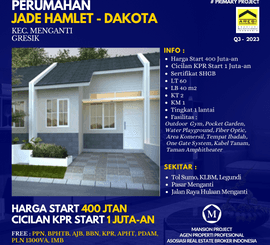 Perum Jade Hamlet Dakota Menganti Gresik dkt Legundi KLBM Tol SUMO Raya Hulaan