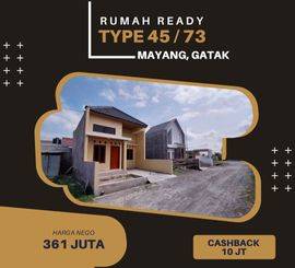 DIJUAL RUMAH SIAP HUNI DEKAT STASIUN GAWOK DI MAYANG GATAK SUKOHARJO
