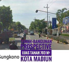 JUAL Tanah&Rumh LD 17 mtr, Mayjen Sungkono-Kota MADIUN, Bagus