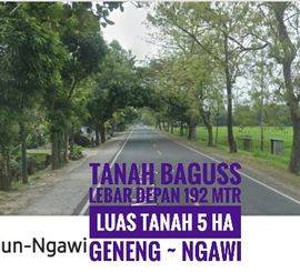 JUAL Tanah LD 192 mt, Jl Raya Propinsi Madiun-NGAWI, Keren