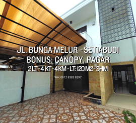 RUMAH SECONDARY 4 KAMAR TIDUR DAN 4 KAMAR MANDI DI JALAN BUNGA MELUR TANJUNGSARI RINGROAD SETIABUDI DEKAT RINGROAD CITY WALK MEDAN