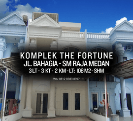 RUMAH SECONDARY DI DALAM KOMPLEK THE FORTUNE JALAN BAHAGIA - JALAN PELAJAR TELADAN MEDAN KOTA DEKAT IRIAN SUPER MARKET DAN STADION TELADAN