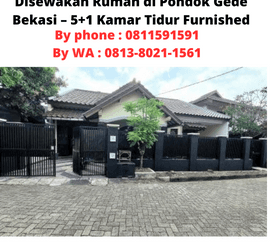 Disewakan Rumah di Pondok Gede Bekasi – 5+1 Kamar Tidur Furnished