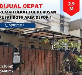 Rumah Dekat Pusat Kota Selangkah ke Stasiun Depok Baru Semi Furnished