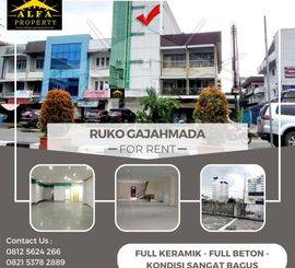 Disewakan Ruko Gajahmada Kota Pontianak