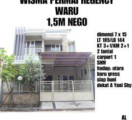 Rumah wisma permai regency waru sidoarjo surabaya selatan siap huni
