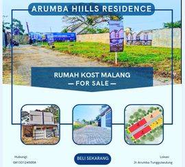 Dijual Rumah Kost Kawasan Strategis dikota malang komplek Arumba Hills residence