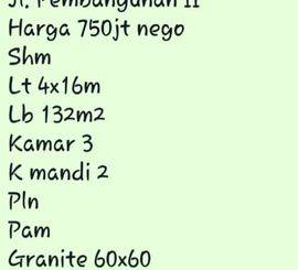Jual rumah komplek Krakatau Anggrek jalan Pembangunan II Medan