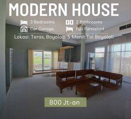 DI JUAL RUMAH MODERN BOYOLALI FULL FURNITURE