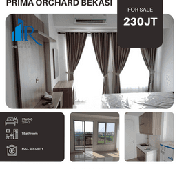 300 Jt > 230 Jt ! TURUN HARGA ! Apartemen Studio Furnished di Prima Orchard Bekasi Jual SUPER MURAH !!