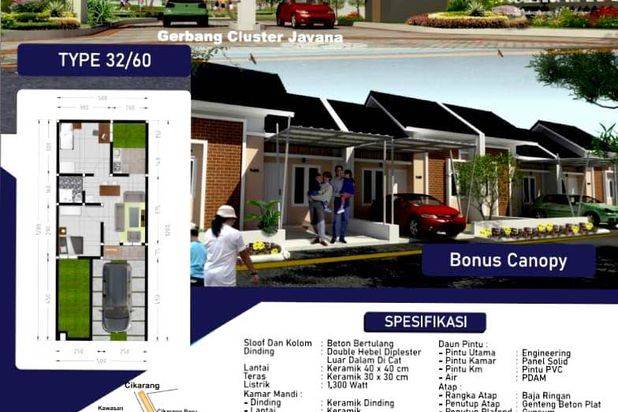 Rumah Cluster Javana Lokasi Bagus Strategis Siap Huni