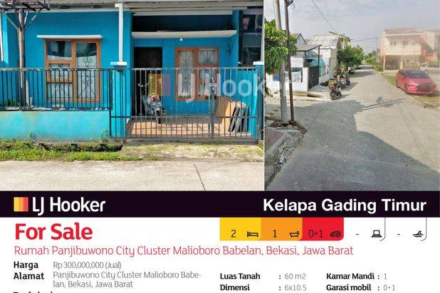 Rumah Panjibuwono City Cluster Malioboro Babelan, Bekasi, Jawa Barat