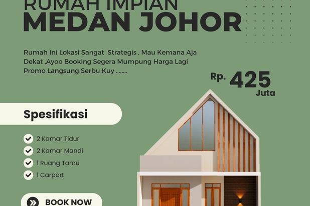 DIJUAL RUMAH DEPAN JALAN DI JOHOR EKA WARNI