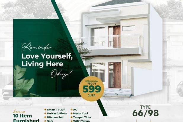 Harga Mulai 599 juta all in free 10 item furnished ! Rumah Mewah 2 Lantai di Cibiru
