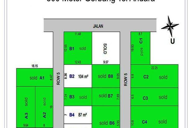 Tanah Kavling Area Andara Pangkalan Jati 500 Meter Pintu Tol Andara