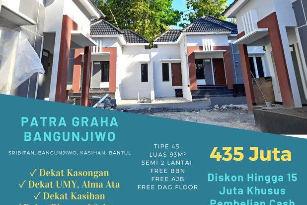 Pembayaran bisa cash tempo & kpr, perumahan patra graha bangunjiwo