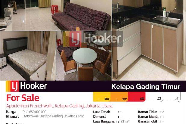 Apartemen Frenchwalk Lyon Garden Lantai 30, Kelapa Gading, Jakarta Utara