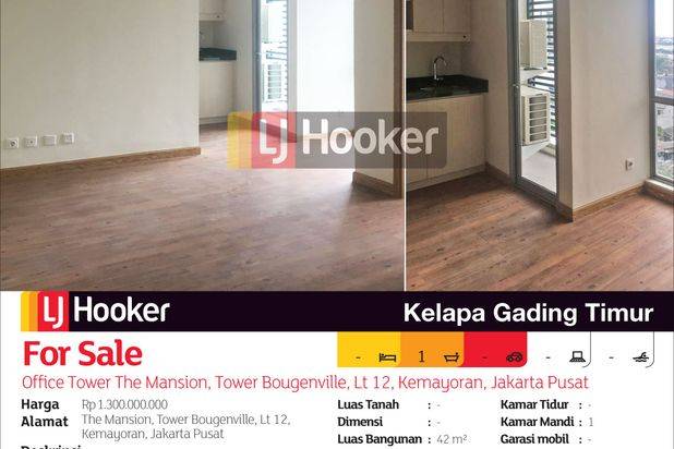 Apartemen The Mansion Fontana Tower Bougenville Lt.12 A2 Kemayoran, Jakarta Pusat