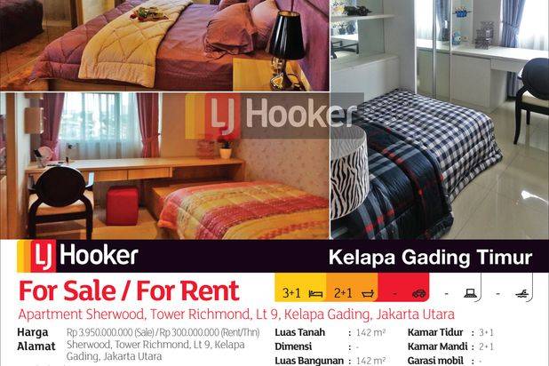 Apartemen Sherwood Tower Richmond Lantai 9 Kelapa Gading, Jakarta Utara