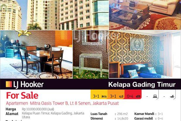 Apartemen Mitra Oasis Tower B, Lantai 8 Senen, Jakarta Pusat