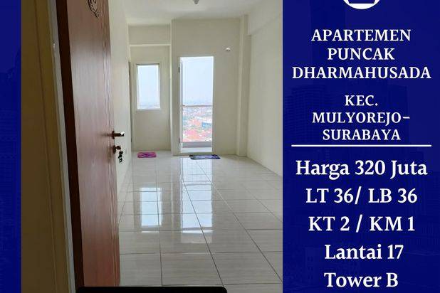 Dijual Apartemen Puncak Dharmahusada Surabaya 320 juta Free 2 AC 2 BR